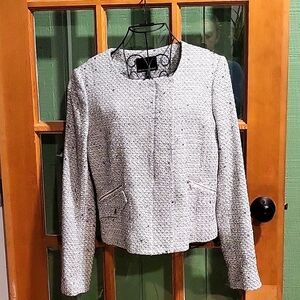 Gray boucle dress jacket from Banana Republic, size 6